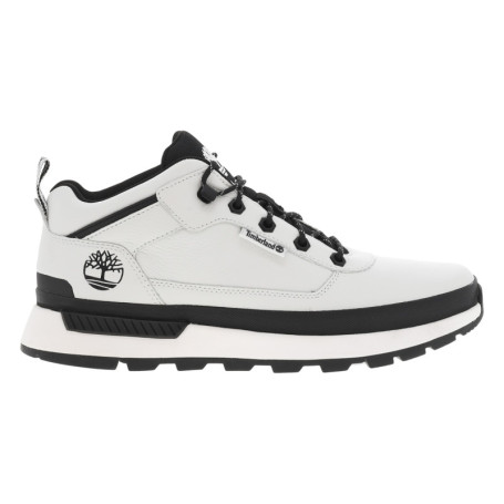 Sneakers blanches à détails noirs avec des...