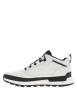 Thumbnail Sneakers blanches à détails noirs avec des lacets ronds à rayures - Image 2