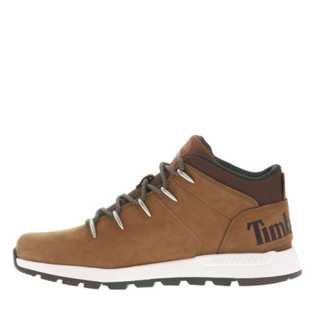 Bottines marrons avec le nom de la marque au...