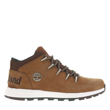 Bottines marrons avec le nom de la marque au...