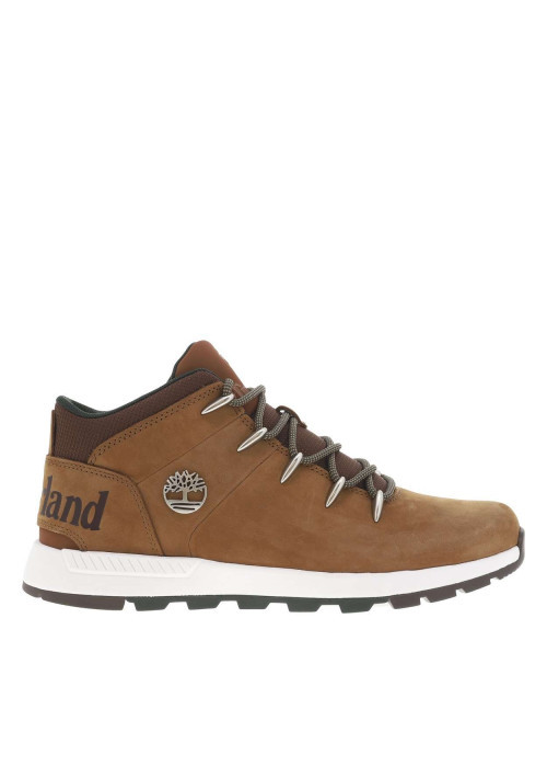Bottines marrons avec le nom de la marque au...