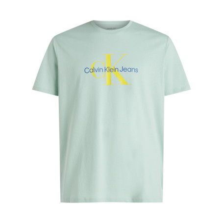 T-shirt en coton turquoise avec un imprimé une...