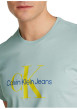 Thumbnail T-shirt en coton turquoise avec un imprimé une coupe droite et un col rond - Image 5
