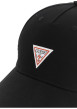 Thumbnail Casquette strapback en coton noire unie avec le logo triangulaire blanc - Image 3