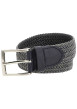 Thumbnail Ceinture bleue marine et blanche tressée ajustable par une boucle carrée