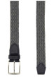 Thumbnail Ceinture bleue marine et blanche tressée ajustable par une boucle carrée - Image 2