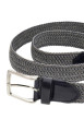 Thumbnail Ceinture bleue marine et blanche tressée ajustable par une boucle carrée - Image 3