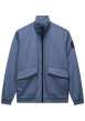 Thumbnail Blouson gris uni avec une coupe droite à col montant et des poches
