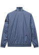 Thumbnail Blouson gris uni avec une coupe droite à col montant et des poches - Image 2