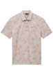 Thumbnail Polo en coton beige imprimé avec un col français et une coupe droite