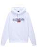 Thumbnail Sweat en coton blanc uni avec une coupe droite et un col à capuche