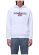 Thumbnail Sweat en coton blanc uni avec une coupe droite et un col à capuche - Image 3