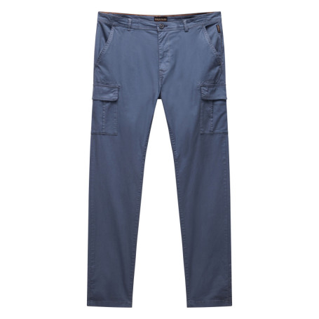 Pantalon cargo en coton gris uni avec une coupe...