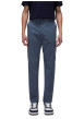 Thumbnail Pantalon cargo en coton gris uni avec une coupe droite et des poches - Image 3