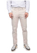 Thumbnail Pantalon chino en coton écru uni avec une coupe droite et des poches