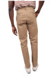 Thumbnail Pantalon chino en coton camel uni avec des passants pour ceinture - Image 2
