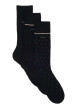 Thumbnail Lot de 3 paires de chaussettes hautes noires à pois avec le nom de la marque