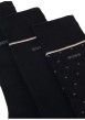 Thumbnail Lot de 3 paires de chaussettes hautes noires à pois avec le nom de la marque - Image 2