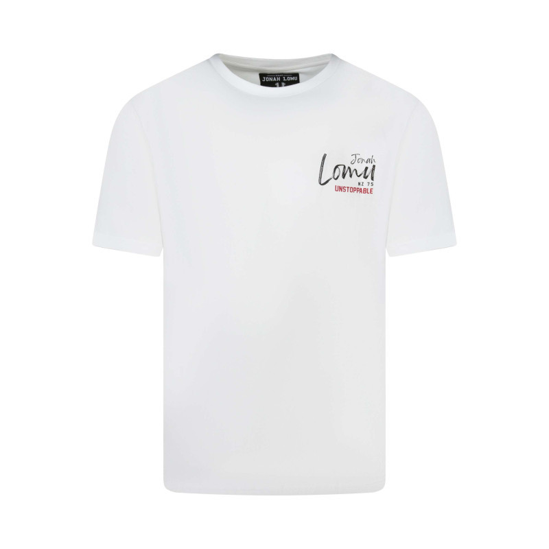 Ruckfield - T-shirt En Coton Blanc Avec Un Imprimé Une Coupe Droite Et Un Col Rond - Blanc Ruckfield - T-shirt En Coton Blanc Avec Un Imprimé Une Coupe Droite Et Un Col Rond - Blanc