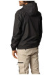 Thumbnail Blouson à capuche noir uni avec des détails blancs et à coupe droite - Image 2