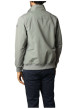 Thumbnail Blouson vert sauge uni à coupe droite et à col montant avec des poches zippées - Image 2