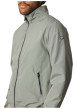 Thumbnail Blouson vert sauge uni à coupe droite et à col montant avec des poches zippées - Image 3