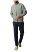 Thumbnail Blouson vert sauge uni à coupe droite et à col montant avec des poches zippées - Image 4