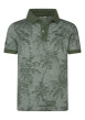 Thumbnail Polo en coton vert d'eau avec des motifs une coupe droite et un col à revers