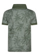 Thumbnail Polo en coton vert d'eau avec des motifs une coupe droite et un col à revers - Image 2
