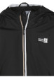 Thumbnail Blouson noir uni avec une coupe droite un col à capuche et des manches longues - Image 3