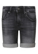 Thumbnail Short 5 poches en coton mélangé anthracite uni avec une coupe droite