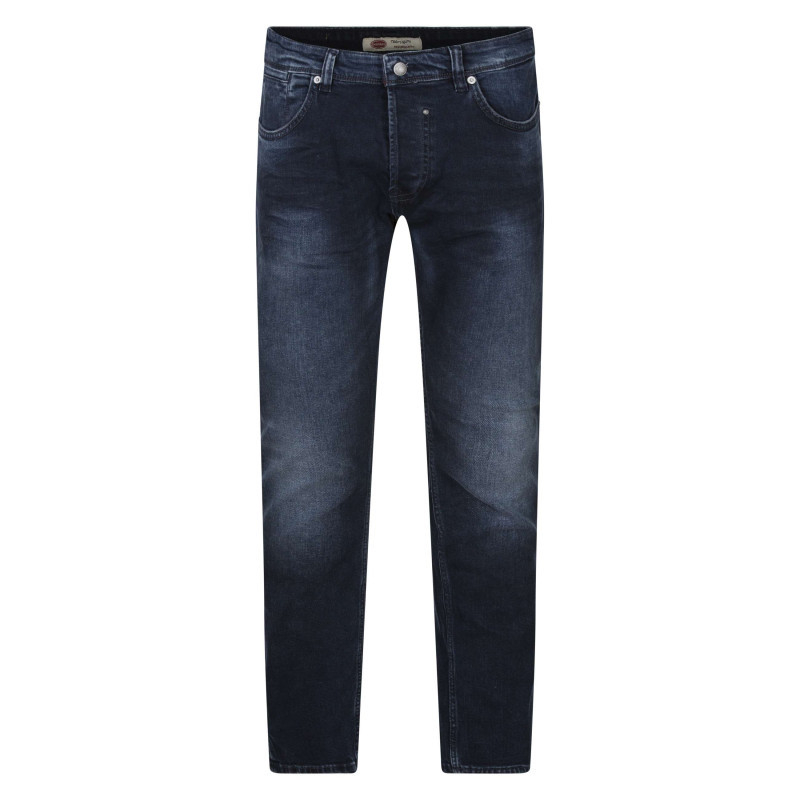 Teddy Smith - Jean En Coton Nuit Uni Avec Un Patch D'authenticité Et Une Coupe Droite - Nuit