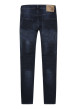 Thumbnail Jean en coton nuit uni avec un patch d'authenticité et une coupe droite - Image 2