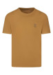 Thumbnail T-shirt en coton camel uni avec une coupe droite et un col rond