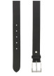 Thumbnail Ceinture en cuir noire unie avec nom de la marque sur la boucle rectangulaire - Image 2