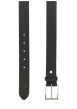 Thumbnail Ceinture en cuir noire unie avec nom de la marque sur la boucle rectangulaire - Image 4