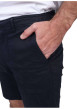 Thumbnail Short Chino en coton marine uni avec un logo brodé et une coupe droite - Image 3