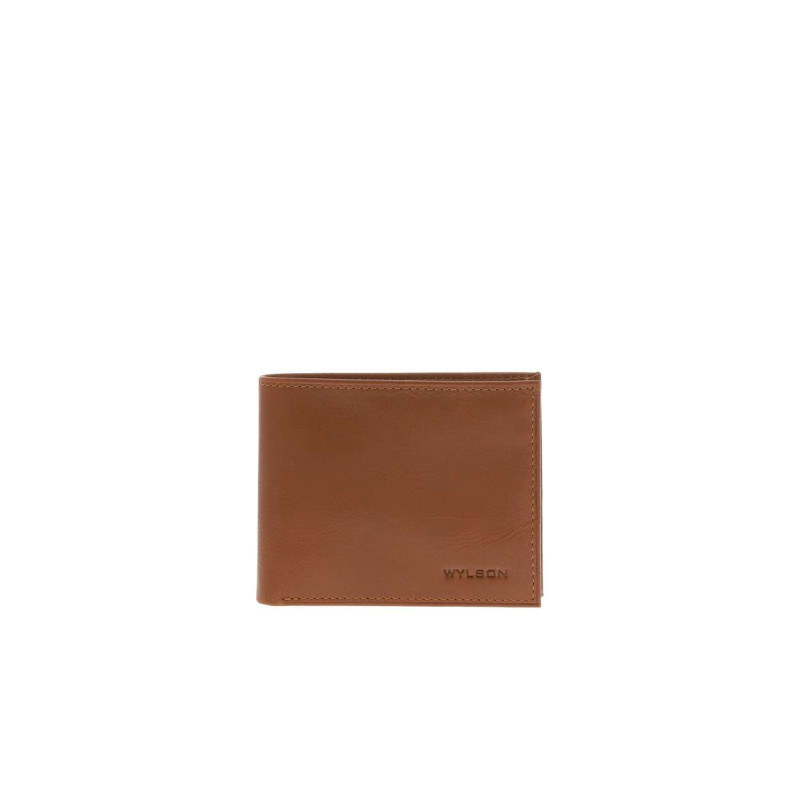 Wylson - Portefeuille En Cuir De Vache Camel Uni Avec Une Fermeture Zippée - Camel Wylson - Portefeuille En Cuir De Vache Camel Uni Avec Une Fermeture Zippée - Camel
