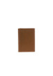 Thumbnail Portefeuille en cuir de vache camel uni avec plusieurs compartiments pour cartes - Image 2