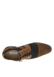 Thumbnail Richelieu en cuir marrons et noirs à bout droit et à talon décroché bas - Image 4