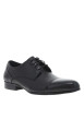 Thumbnail Derbies en cuir noires avec un talon décroché bas et des lacets ronds - Image 3