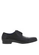 Thumbnail Derbies en cuir noires avec un talon décroché bas et des lacets ronds