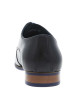 Thumbnail Derbies en cuir noires avec un talon décroché bas et des lacets ronds bleus - Image 6