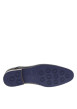 Thumbnail Derbies en cuir noires avec un talon décroché bas et des lacets ronds bleus - Image 5