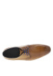 Thumbnail Derbies en cuir camel avec un talon décroché bas et des lacets ronds bleus - Image 4