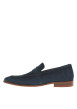 Thumbnail Mocassins en cuir bleus marine en suède à bout droit et à talon décroché bas - Image 2