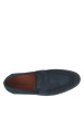 Thumbnail Mocassins en cuir bleus marine en suède à bout droit et à talon décroché bas - Image 4