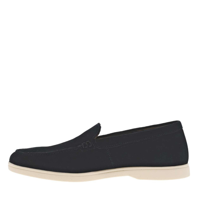 Redskins - Mocassins En Cuir Bleus Marine En Suède Et à Talon Décroché Bas - Marine