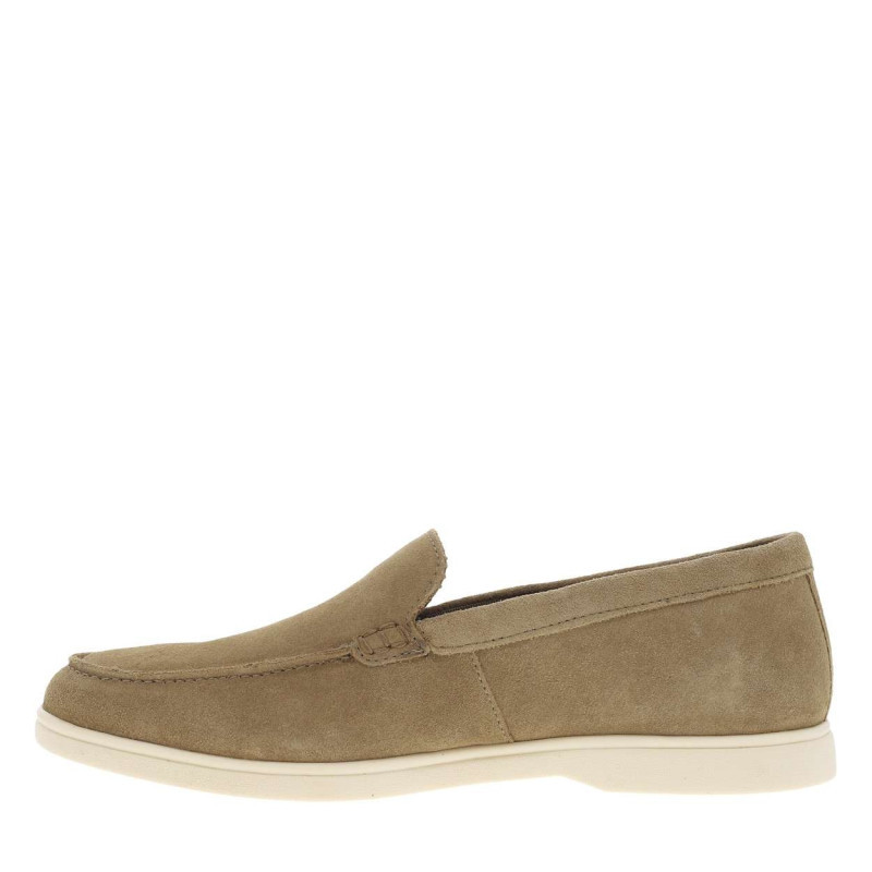 Redskins - Mocassins En Cuir Sable Avec Le Nom De La Marque Et à Talon Décroché Bas - Sable