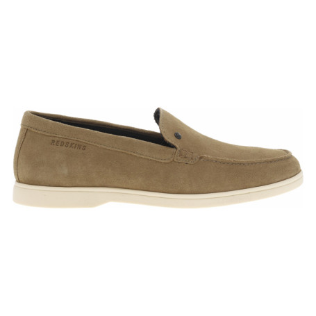 Mocassins en cuir sable avec le nom de la...